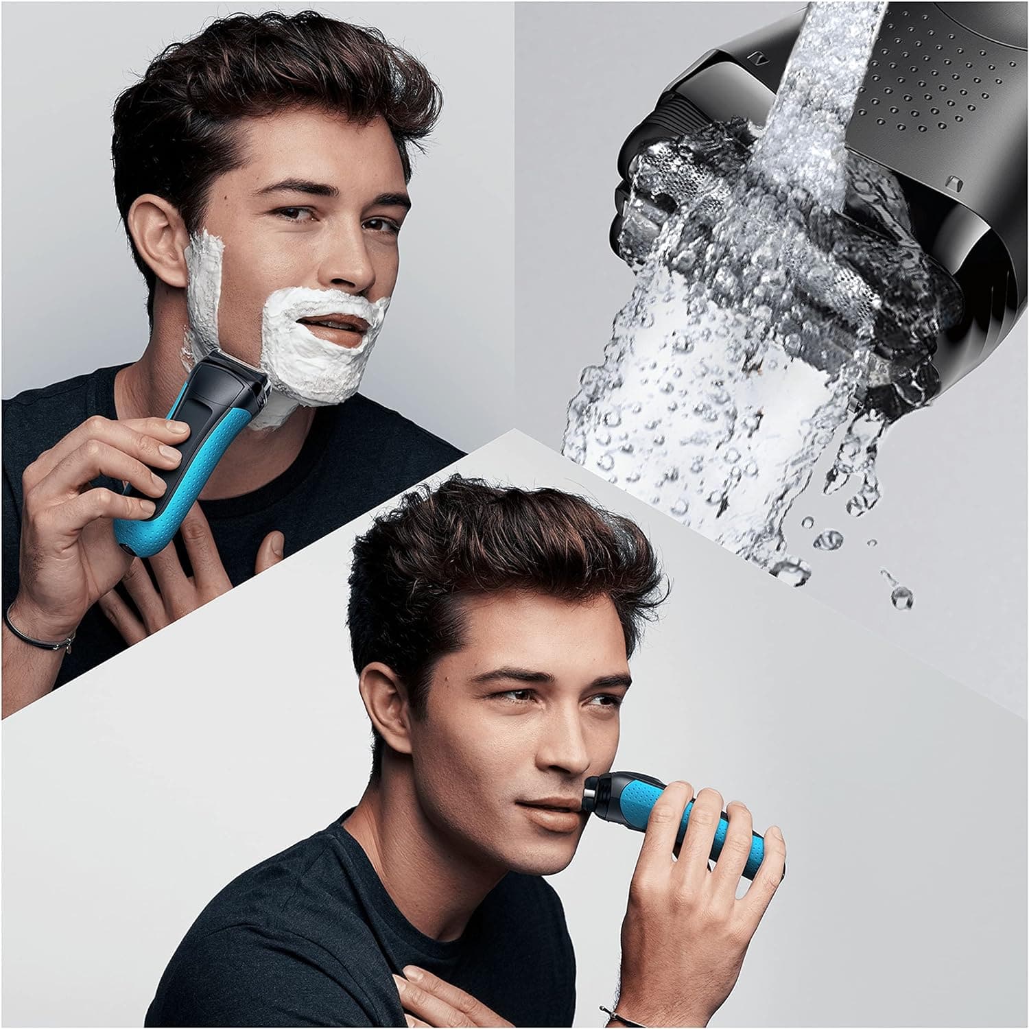 Braun Series 3 ProSkin Electric Shaver, Electric Razor for Men With Precision Head, Cordless, Wet & Dry, Black/Blue Razor - 2